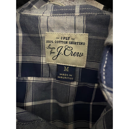 Mens J. Crew Plaid Long-Sleeve Button-Up Shirt Size M
