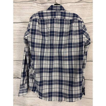 Mens J. Crew Plaid Long-Sleeve Button-Up Shirt Size M