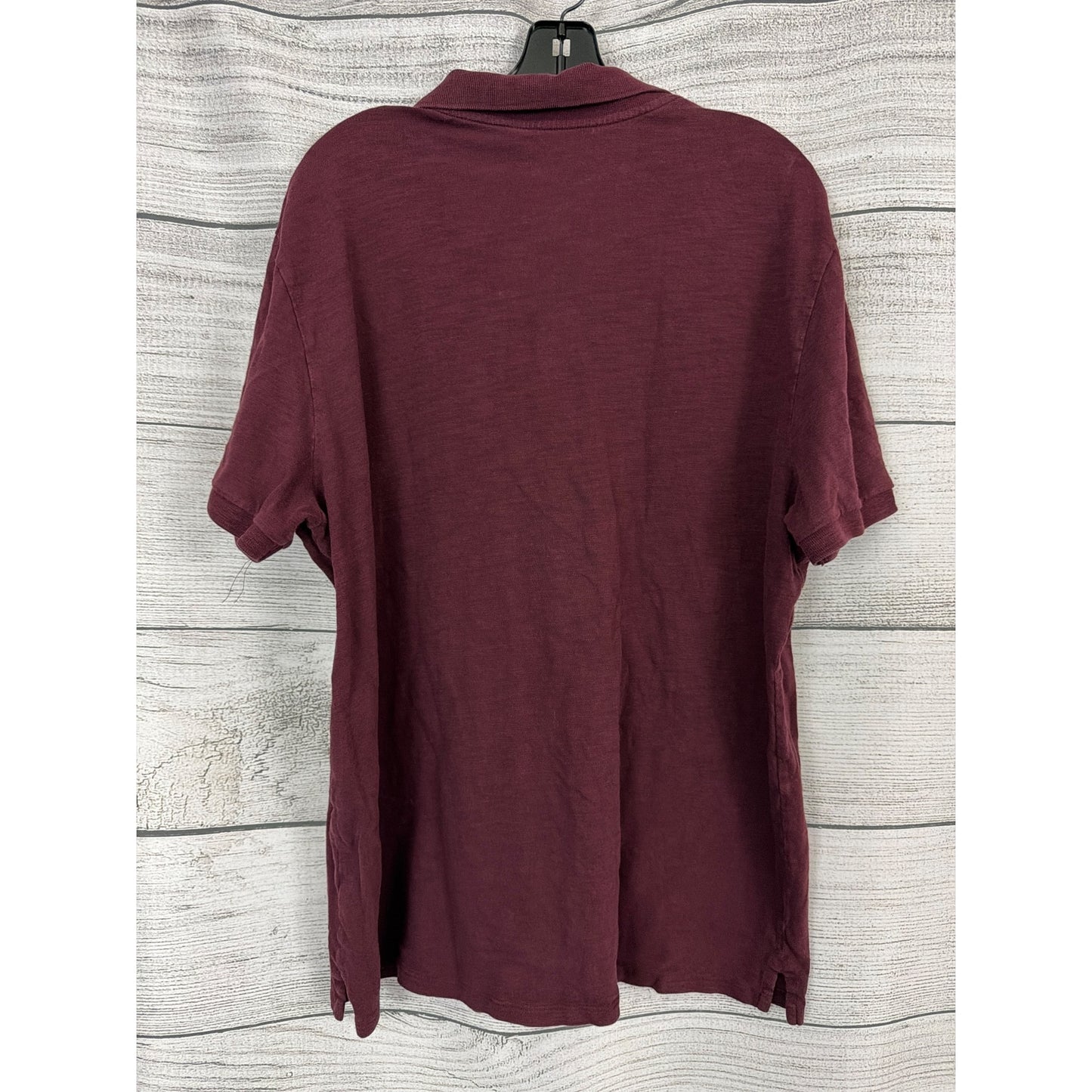 Mens Vince 100% Cotton Burgundy Polo Shirt Size XXL