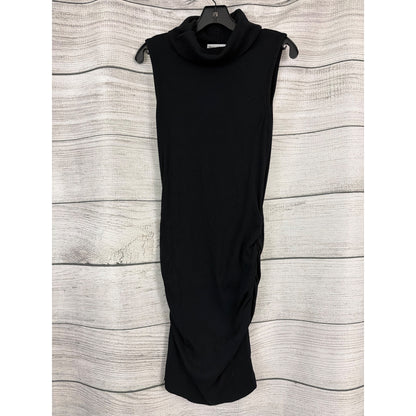 Michael Stars Black Ruched Midi Dress Size L