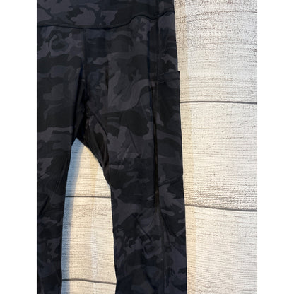 High-Rise Leggings Camouflage Pattern with Pockets Size L