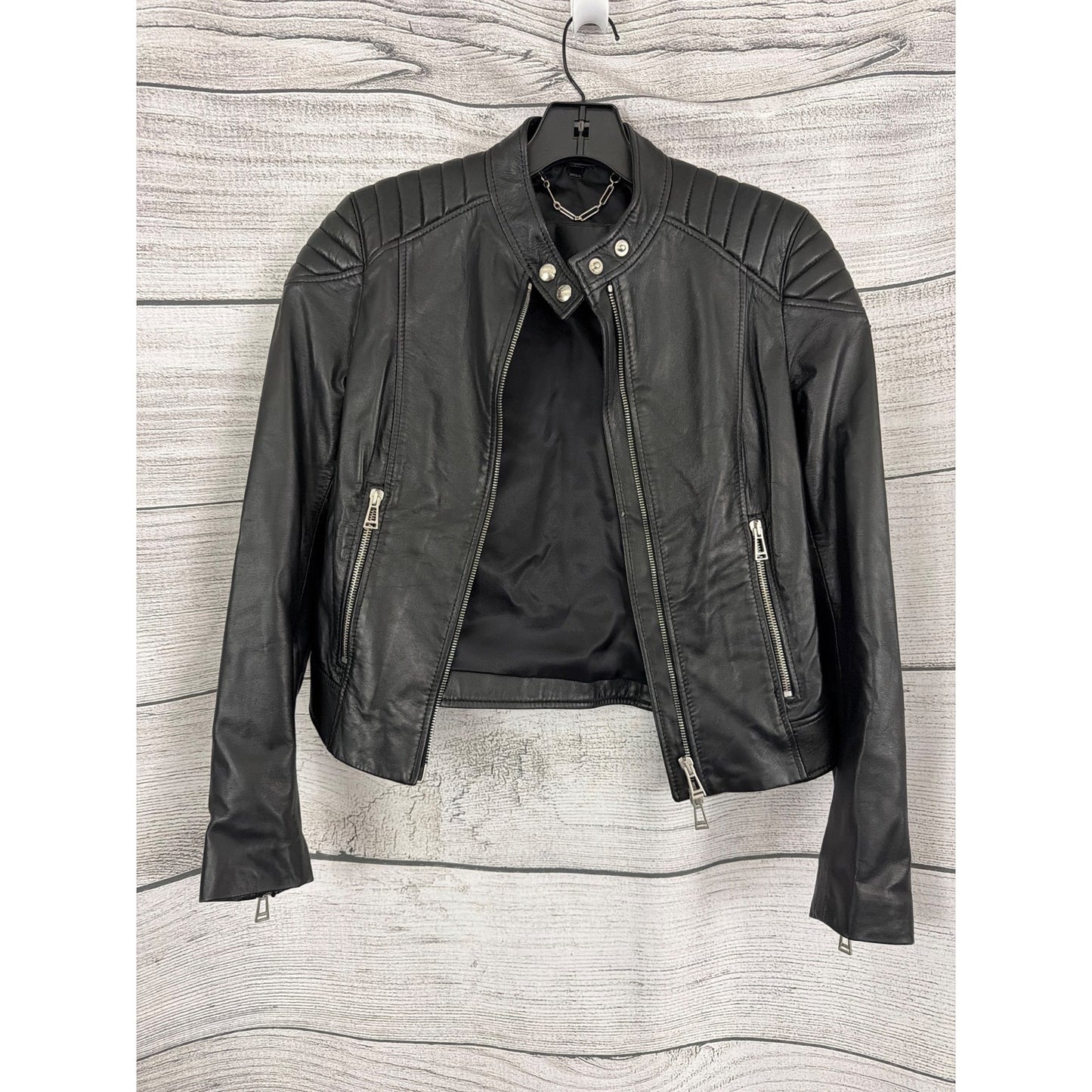 Belstaff Mollison Leather Biker Jacket Size 38