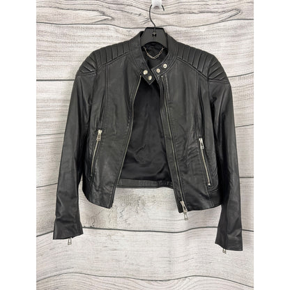 Belstaff Mollison Leather Biker Jacket Size 38