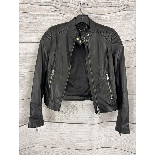 Belstaff Mollison Leather Biker Jacket Size 38
