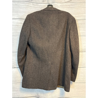 Glenwick Mens Herringbone Wool Blazer Jacket Tailored In USA