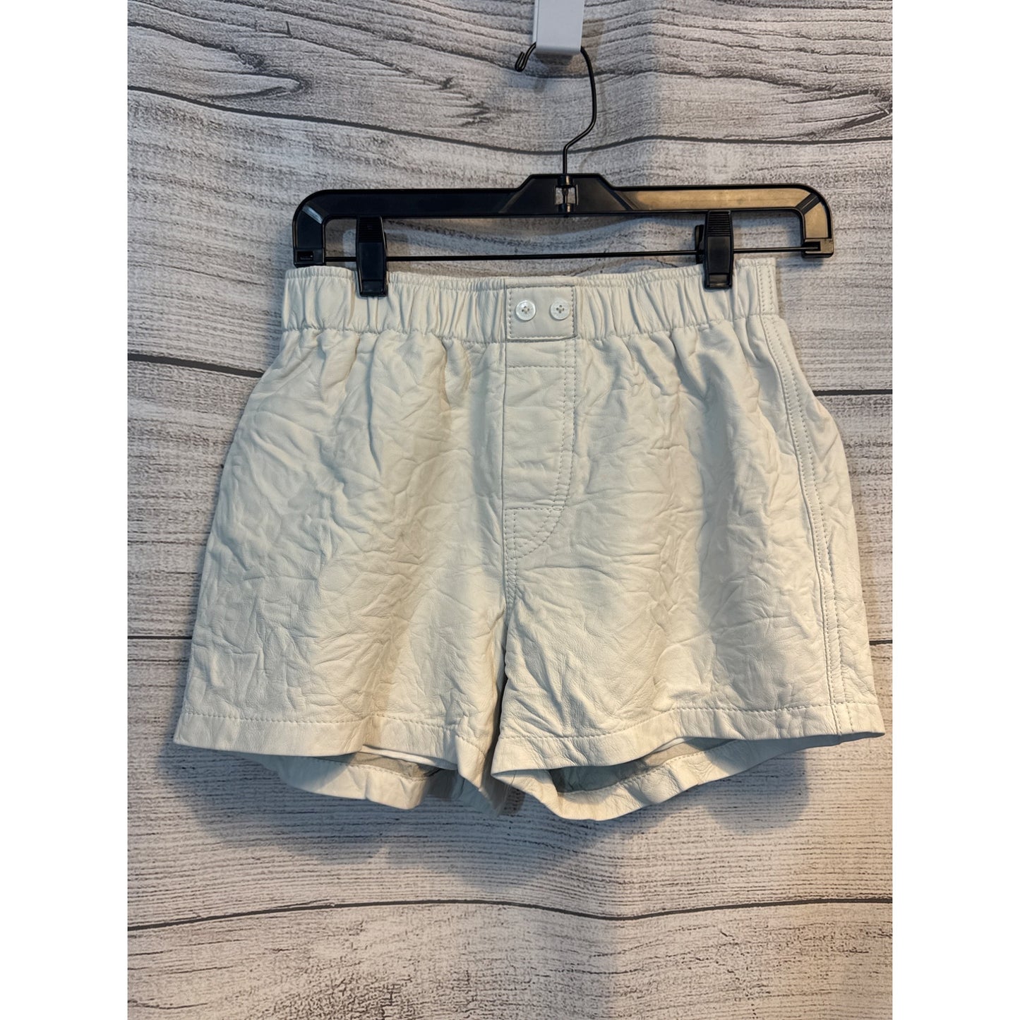 Zadig & Voltaire White Leather Shorts Size 34/XS
