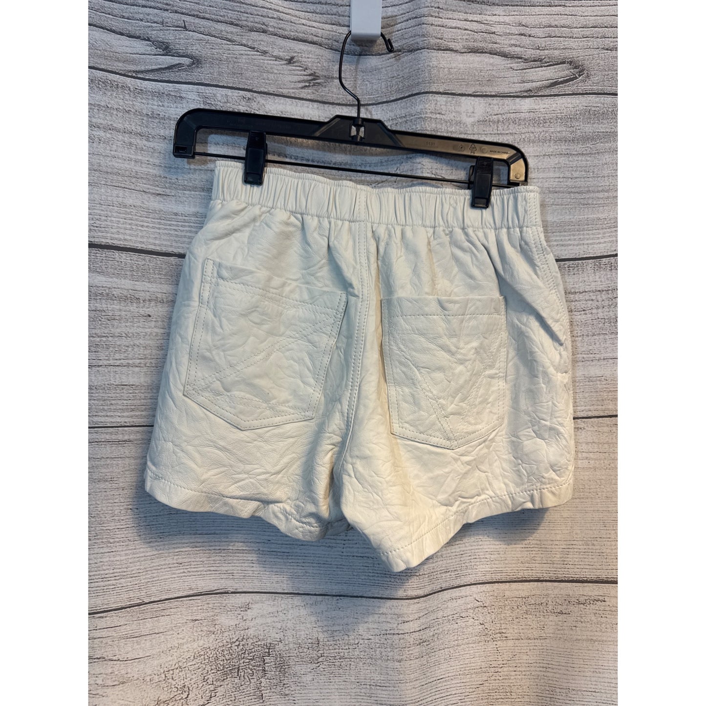 Zadig & Voltaire White Leather Shorts Size 34/XS