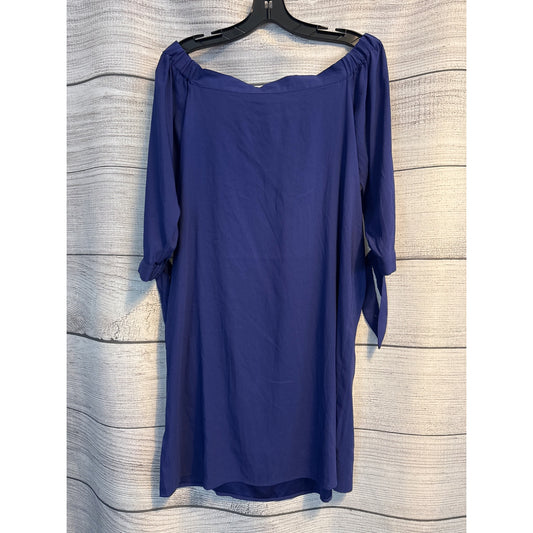 Loft Off-Shoulder Blue Dress XS