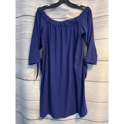 Loft Off-Shoulder Blue Dress XS
