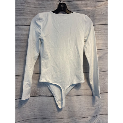 Aritzia Babaton White Long Sleeve Bodysuit Size M