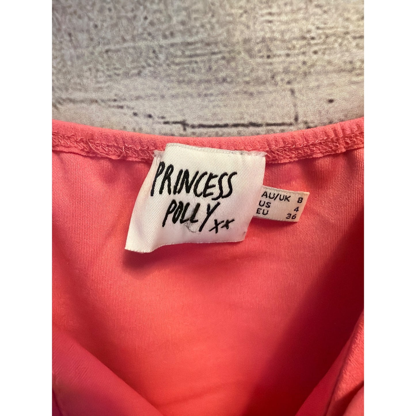 Princess Polly Evella Asymmetric Bodysuit Size 4