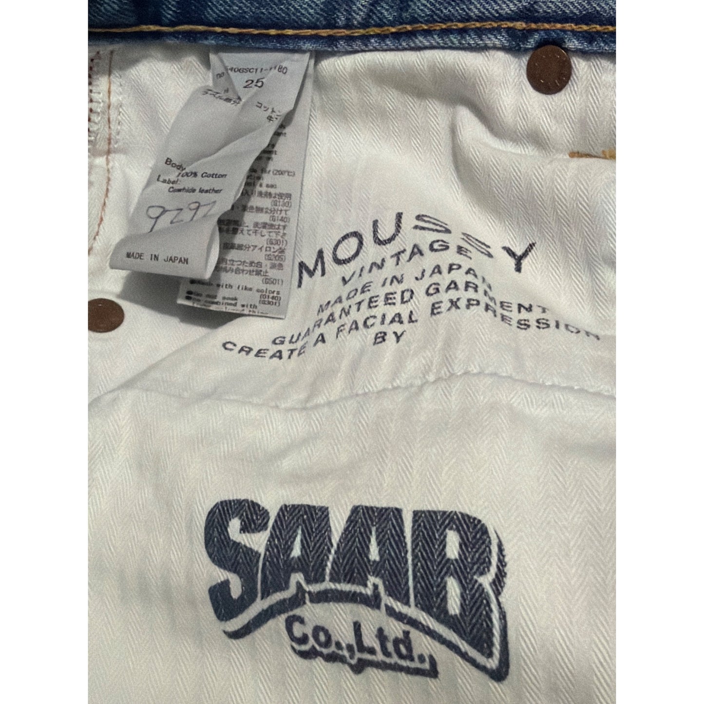 Moussy Vintage High-Rise Tapered Jeans Light Wash Size 25