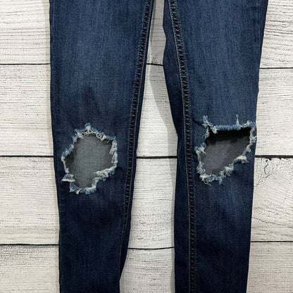 Free People Distressed Denim Jeans, Size 24