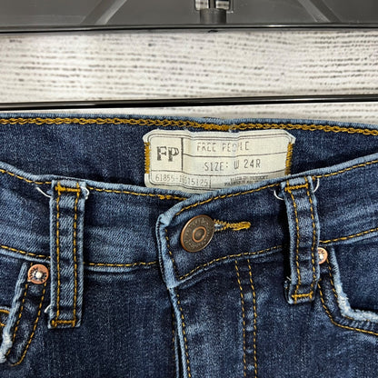 Free People Distressed Denim Jeans, Size 24