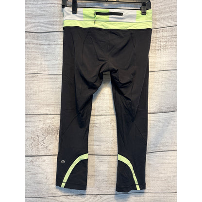 Lululemon Inspire Crop II Black Tonka Stripe