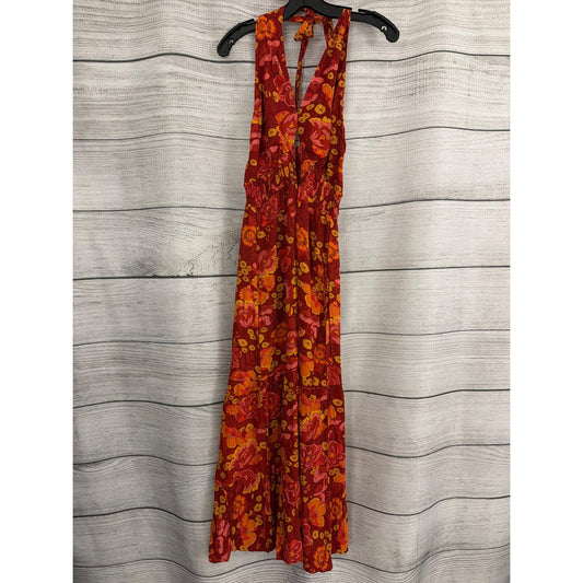 Zesica Summer Crossover Halter Neck Maxi Dress Size L