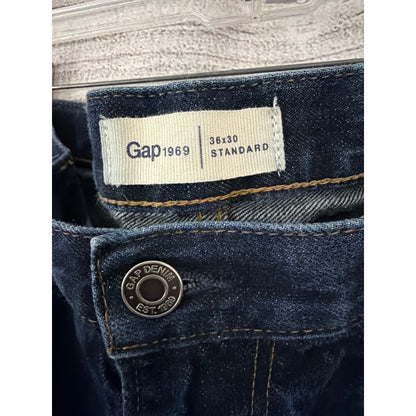 Mens Gap 1969 Standard Fit Dark Wash Denim Jeans Size 36X30