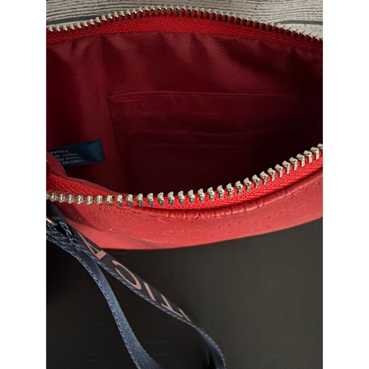 Nautica 2 Piece Red Wristlet & Coin Purse Set With Logo Strap