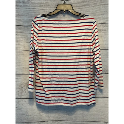 Vineyard Vines Red Blue White Stripe Top Size L