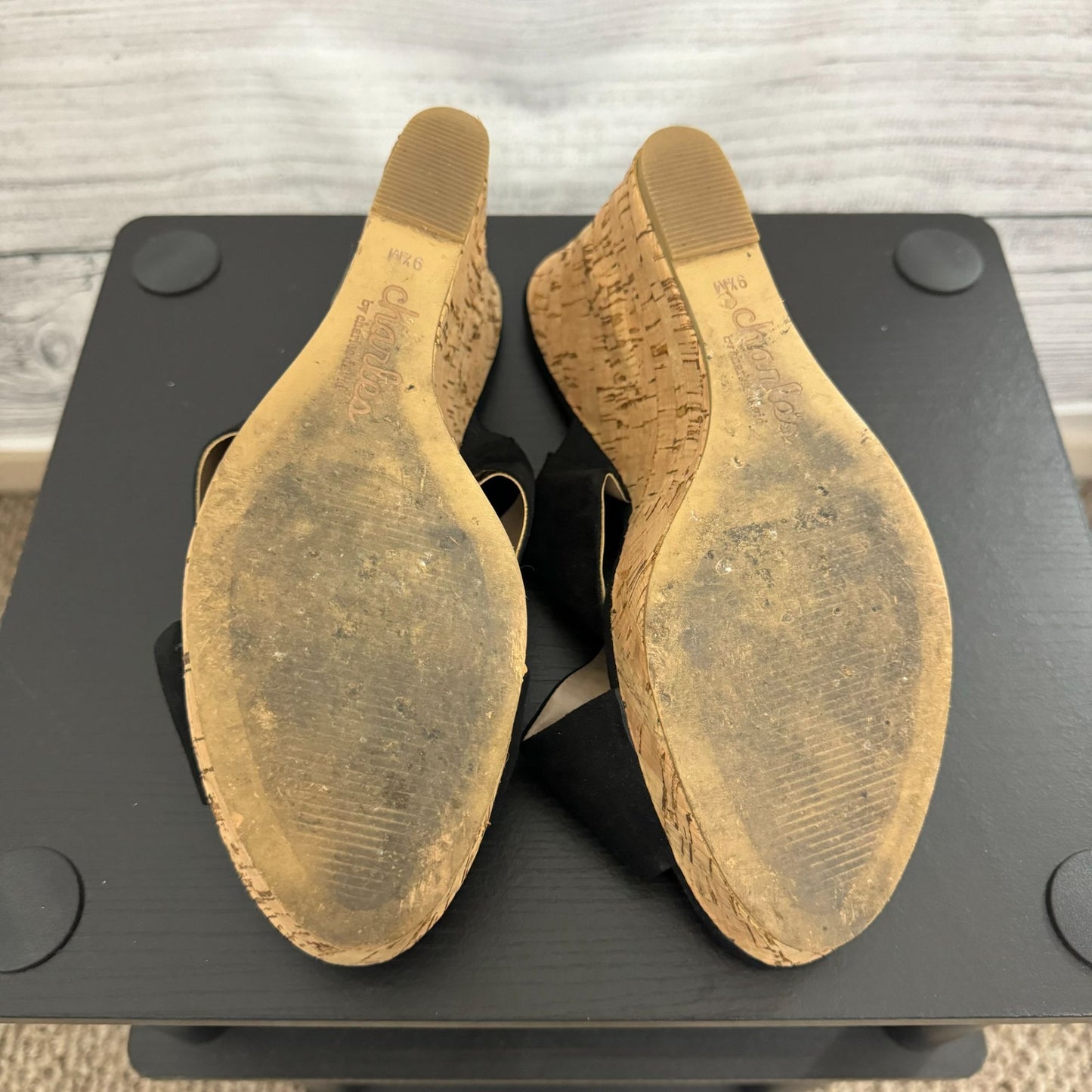 Charles By Charles David Wedge Cork Sandals Size 9.5
