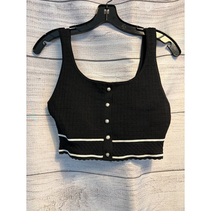 Babaton Sculpt Knit Button Cropped Tank Size L