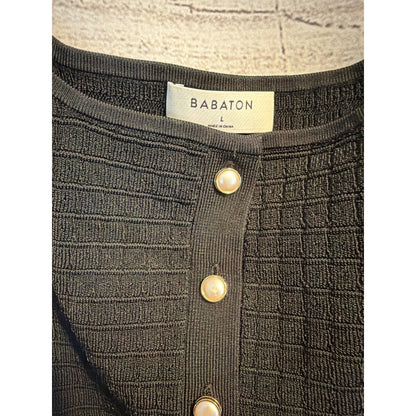 Babaton Sculpt Knit Button Cropped Tank Size L