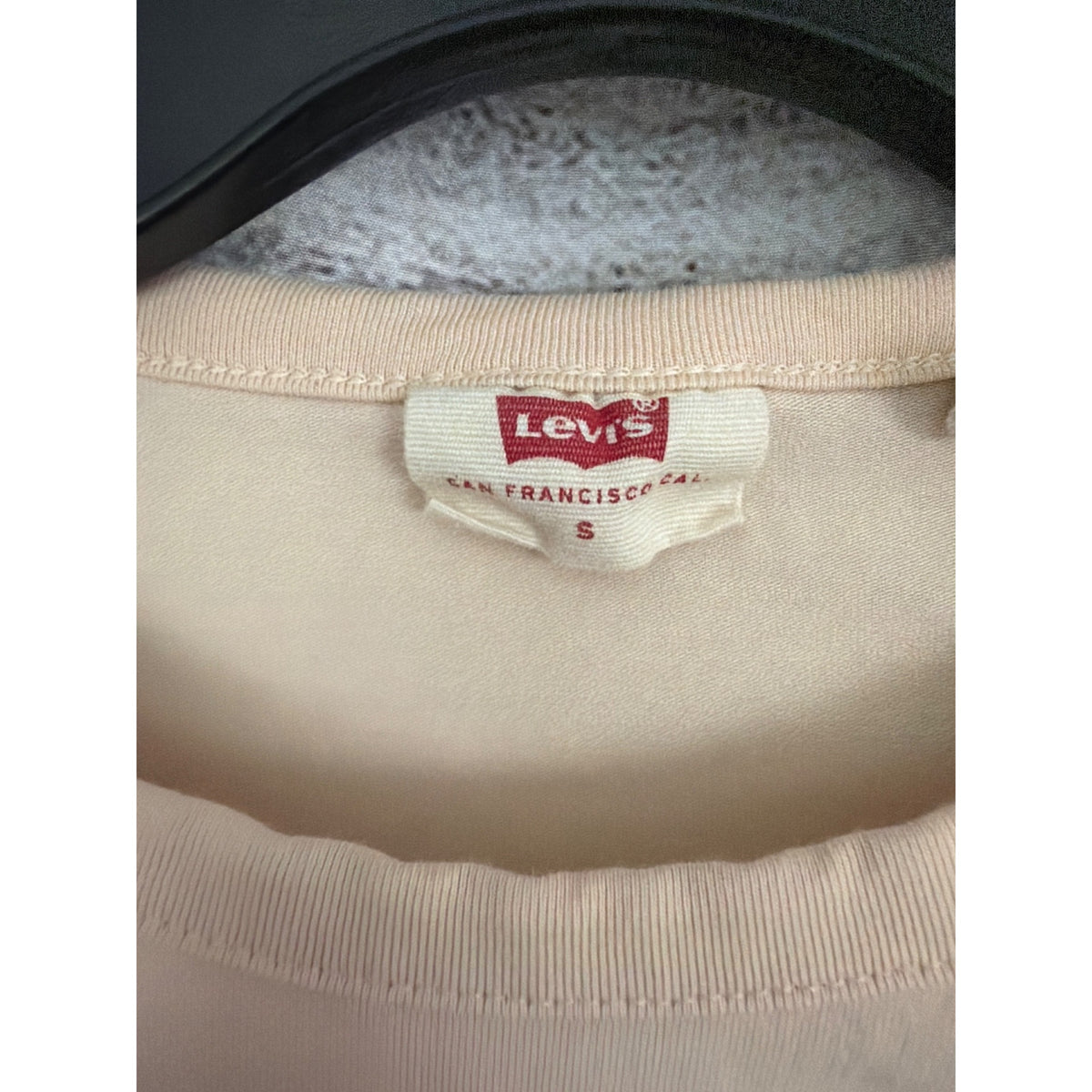 Levis Beige Puff Sleeve Womens Top Size S