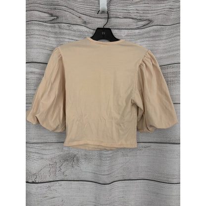 Levis Beige Puff Sleeve Womens Top Size S