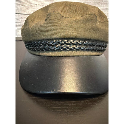 Olive Green Mariner's Cap W/ Braided Band OS