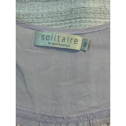 Solitaire Purple Woven babydoll Tank Top Size M