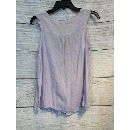 Solitaire Purple Woven babydoll Tank Top Size M