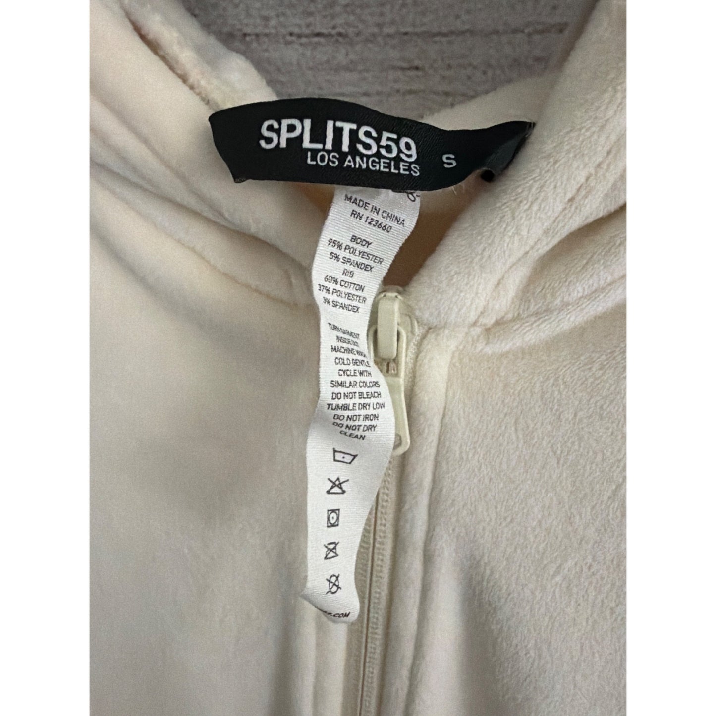 Splits59 Off White Rhys Velour Jogger Set Bottom Size XS, Top Size S