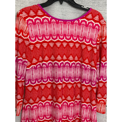 Eliza J Colorful Geometric Print Dress With 3/4 Sleeves Size 12
