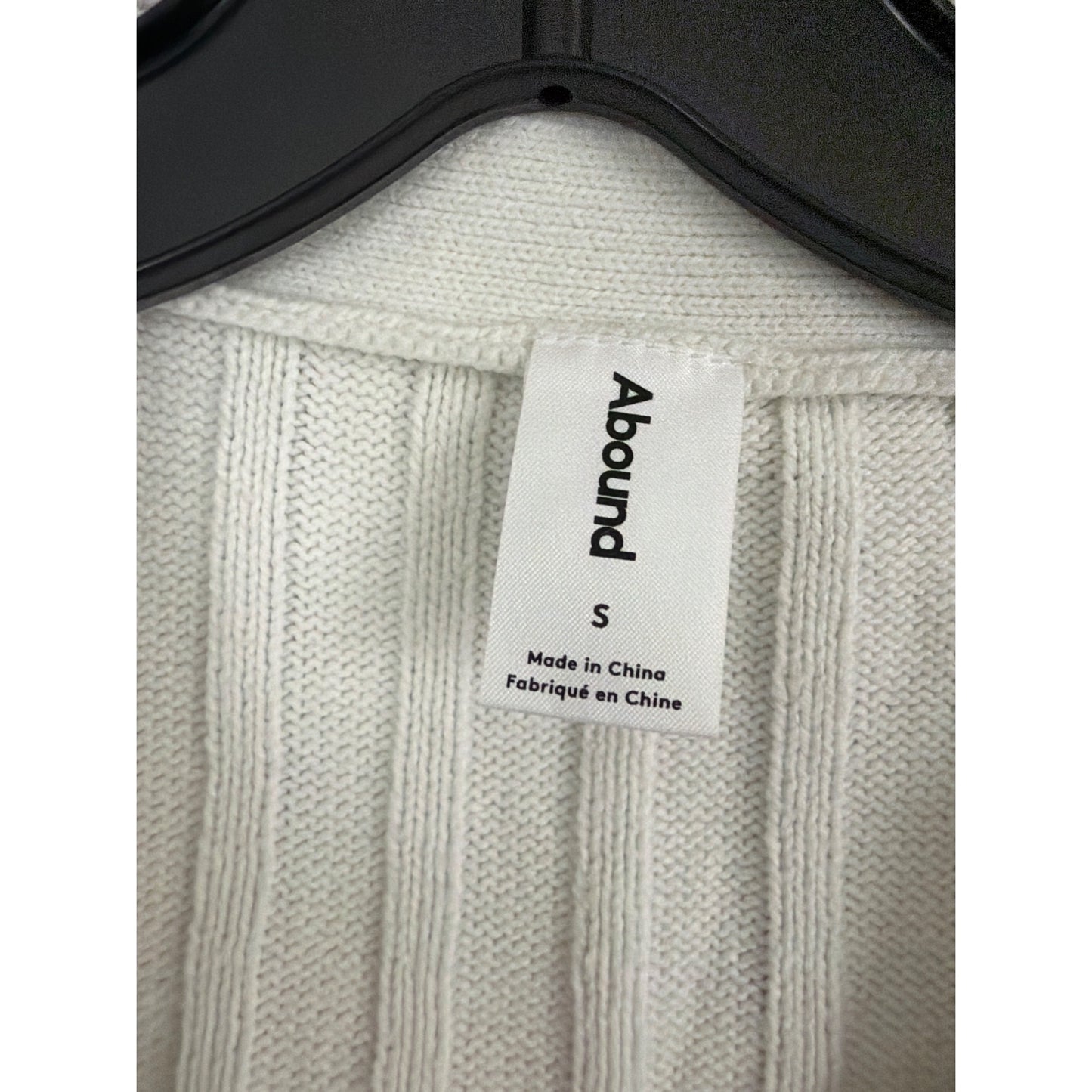 Abound Ribbed Knit Cropped Cardigan Sweater Size S