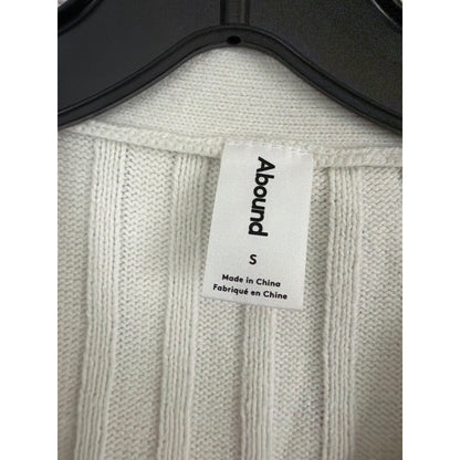 Abound Ribbed Knit Cropped Cardigan Sweater Size S