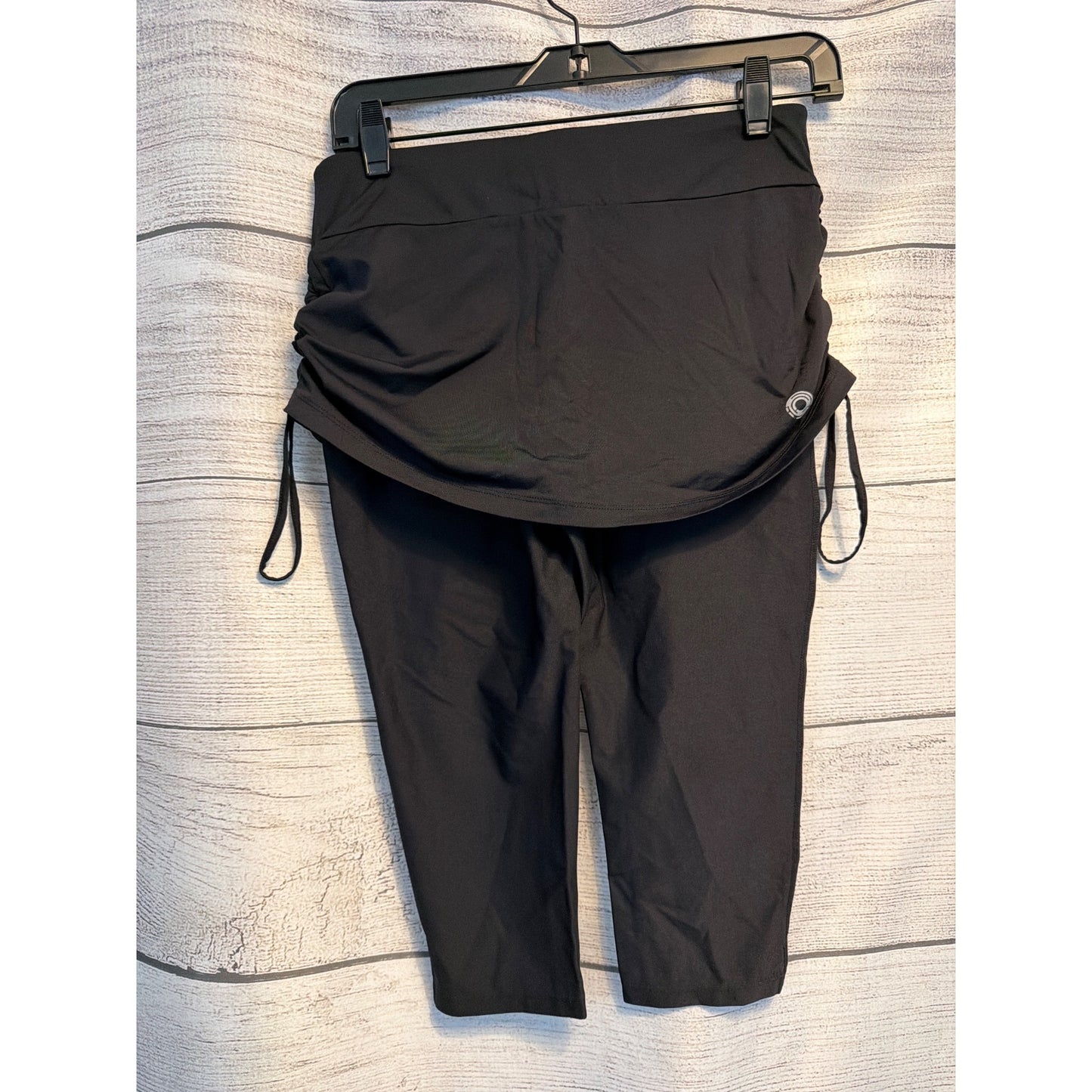 Bloq-UV Black Adjustable Skirted Capri Leggings Size S