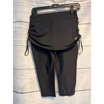 Bloq-UV Black Adjustable Skirted Capri Leggings Size S