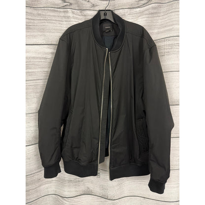 Mens Vince Black Bomber Jacket Size XXL