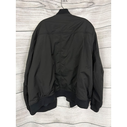 Mens Vince Black Bomber Jacket Size XXL