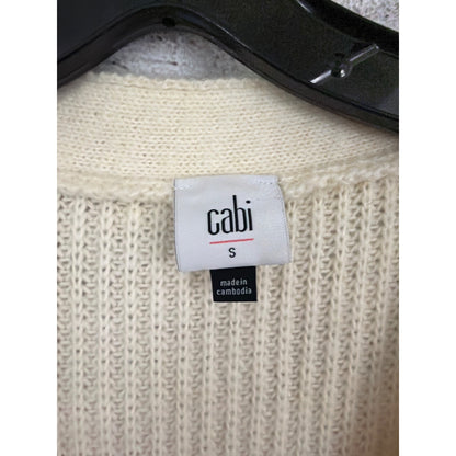 CAbi Ivory Book Club Cardigan Sweater Size S