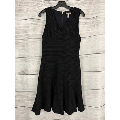 Rebecca Taylor V-Neck Fit & Flare Flounce Hem Textured Dress Size 10