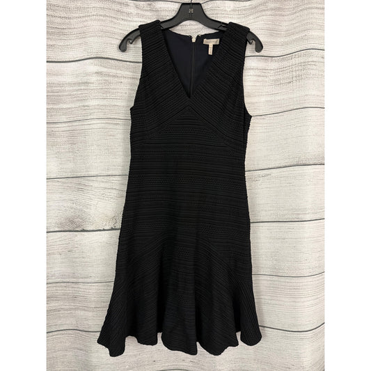 Rebecca Taylor V-Neck Fit & Flare Flounce Hem Textured Dress Size 10