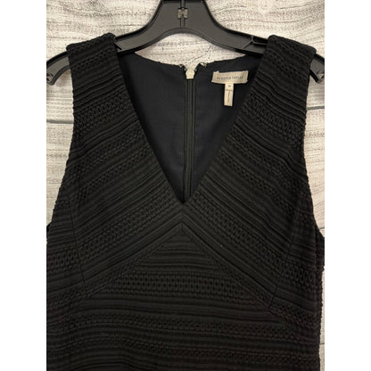 Rebecca Taylor V-Neck Fit & Flare Flounce Hem Textured Dress Size 10