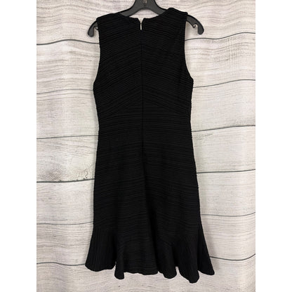 Rebecca Taylor V-Neck Fit & Flare Flounce Hem Textured Dress Size 10