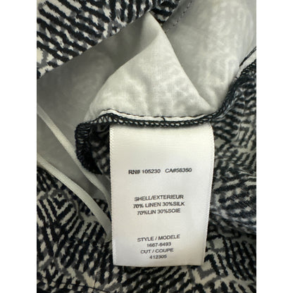 Joie Black & White Linen/Silk Shorts Size