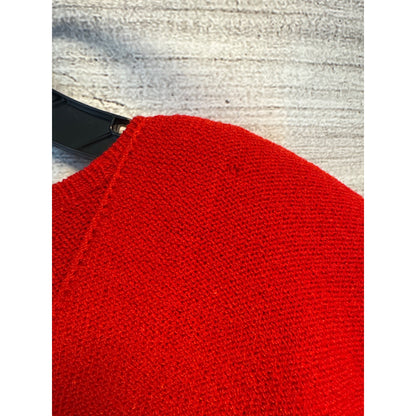 Vintage Steve Fabrikant Red Knit Dress & Cardigan Set Size Petite