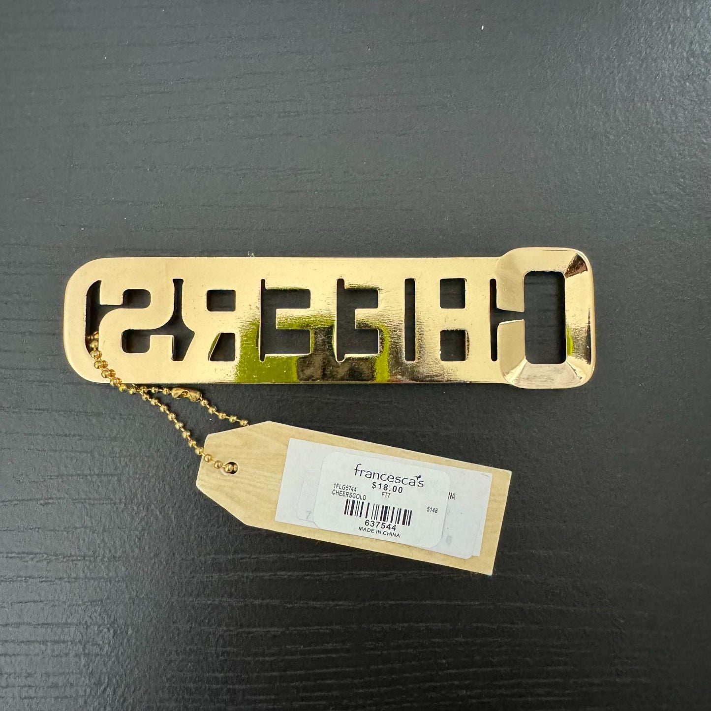 NWT Francescas Cheers Bottle Opener Keychain