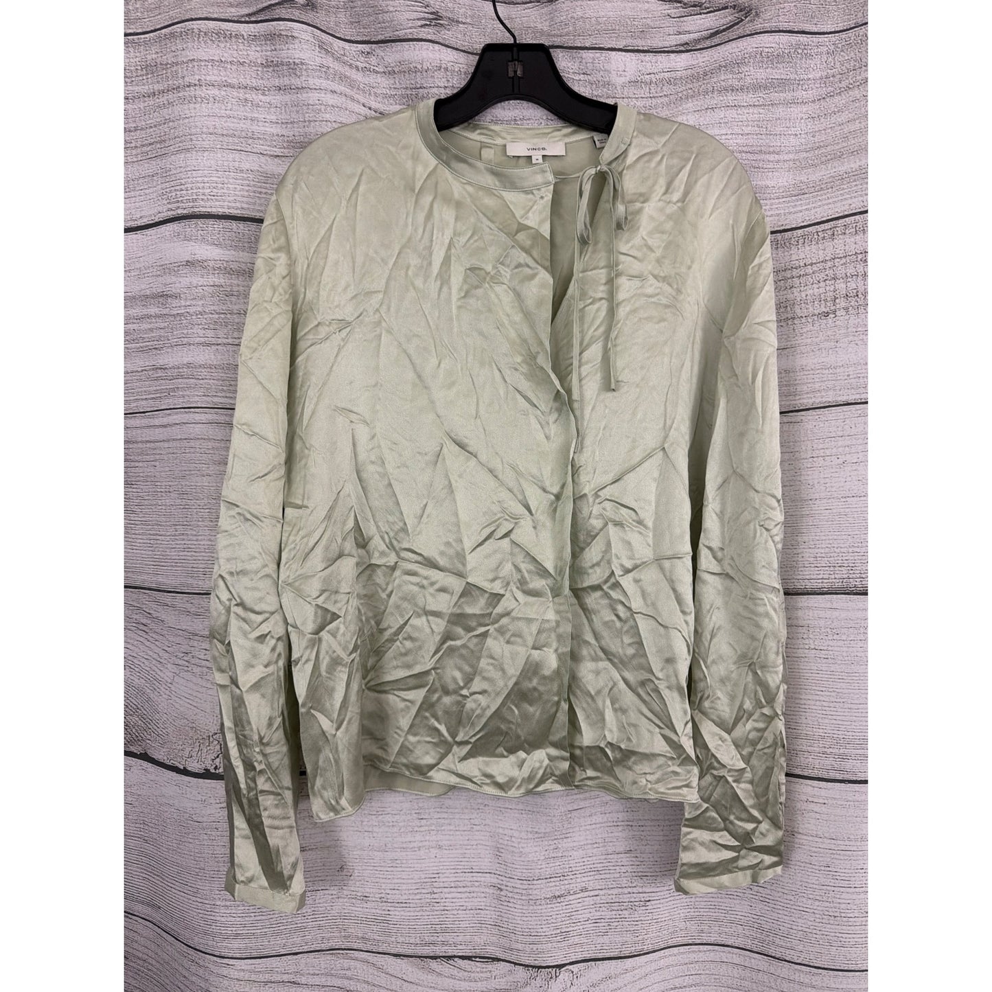 Vince Silk Blend Tie Front Blouse Top Size M