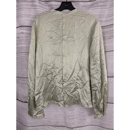 Vince Silk Blend Tie Front Blouse Top Size M