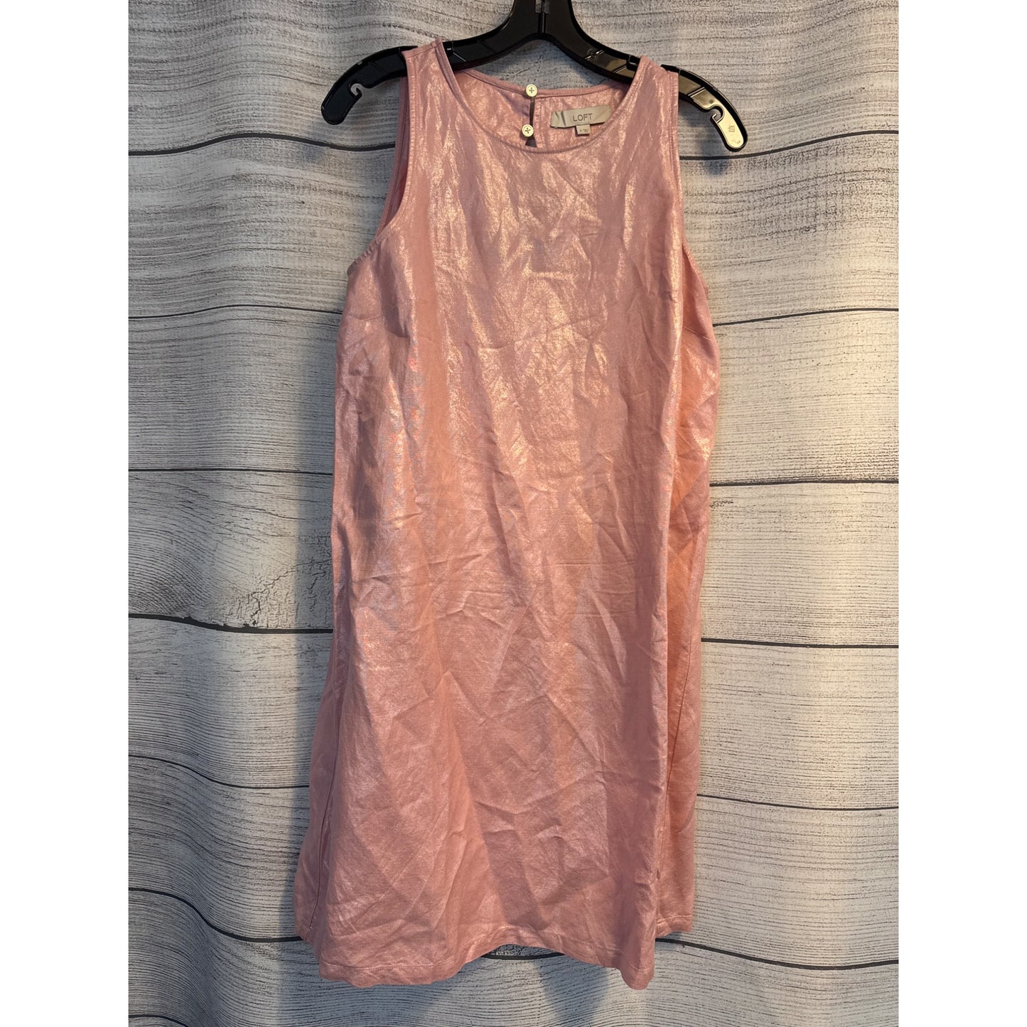 Loft Sleeveless Linen Blend Shift Dress Size 4